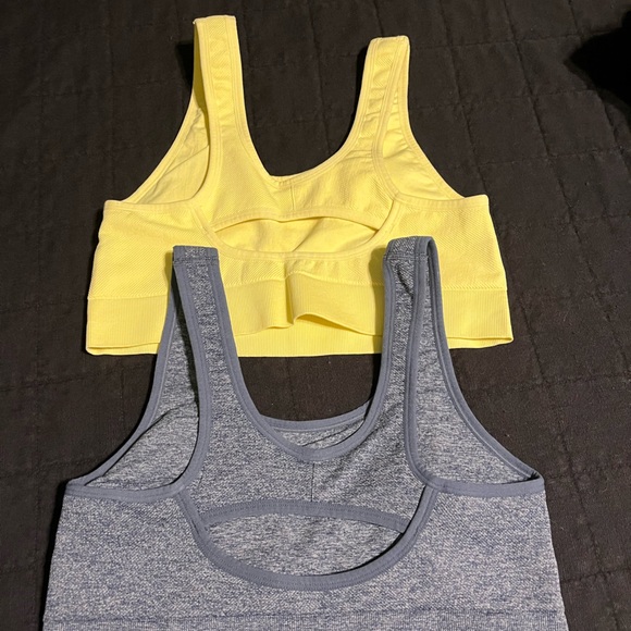 New Balance Sports Bra - Gray and Yellow - Picture 2 of 3